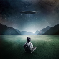 Boy-and-UFO-ipad-4-wallpaper-ilikewallpaper_com